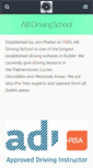 Mobile Screenshot of abdrivingschool.ie